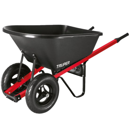 Truper 33412 | TPS6-2W Landscaper Grade Dual Wheel 6 cu ft Wheelbarrow