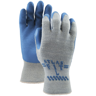 Watson 300S Atlas Blue Collar Small Rubber Coated Poly/Cotton Gloves