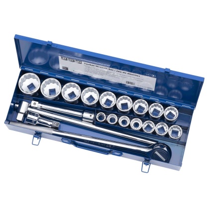 Jet 600402 3/4" DR SAE CHROME SOCKET WRENCH SET, 12 POINT, 21PC