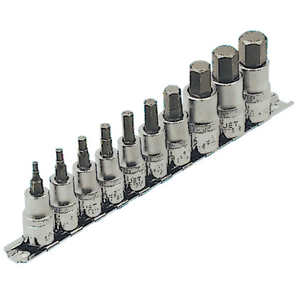 Jet 601803 10 PC 3/8" & 1/2" DR Metric Hex Bit Socket Set