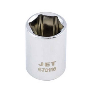 Jet 670106 1/4" DR x 3/16" Regular Chrome Socket 6 Point