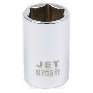 Jet 670509 1/4" DR x 9mm Regular Chrome Socket 6 Point