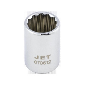 Jet 670602 1/4" DR x 4mm Regular Chrome Socket 12 Point