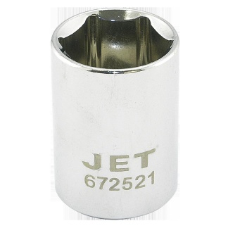 Jet 672512 1/2" DR x 12mm Regular Chrome Socket 6 Point