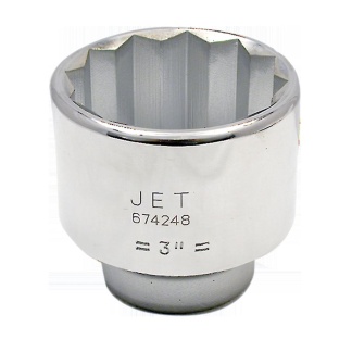 Jet 674242 1" DR x 2 5/8" Regular Chrome Socket 12 Point