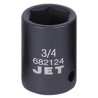 Jet 682124 1/2" DR x 3/4" Regular Impact Socket 6 Point