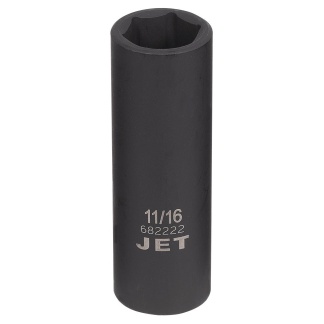 Jet 682222 1/2" DR x 11/16" Deep Impact Socket 6 Point