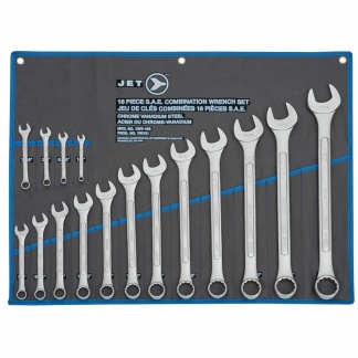 Jet 700121 16 PC SAE Raised Panel Combination Wrench Set, CWS-16S