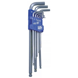 Jet 775185 9 PC Metric Extra Long Ball Nose Hex Key Set