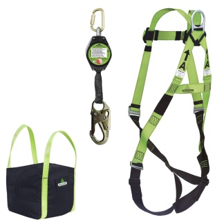 Peakworks V8252037 HARNESS KIT.  FULL BODY HARNESS, FBH10002A AND SELF RETRACTING LIFELINE SRL503206LE IN BAG