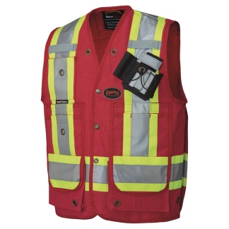 Pioneer V10106105XL CSA Surveyor's / Supervisor's Vest.  Red.  Size 5XL