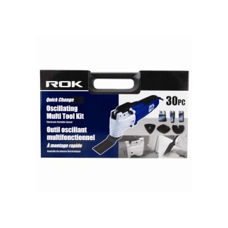 ROK 80546 Corded Oscillating Multi Tool Kit, 30pc 110V