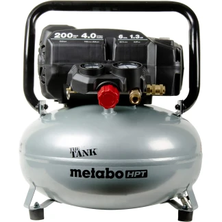 Metabo HPT EC914S "The Tank" 1.3HP 4 CFM 6 Gallon Electric Air Compressor, 13.5A 120V
