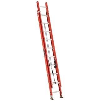20 ft Louisville FE3220 Fiberglass Extension Ladder, Type IA, 300 lb Load Capacity