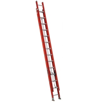 28 ft Louisville FE3228 Fiberglass Extension Ladder, Type IA, 300 lb Load Capacity