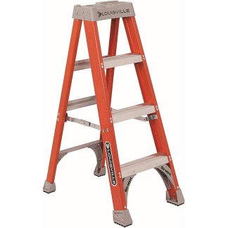 Louisville FS1504 4' Fiberglass Step Ladder, Type 1A 300lb Capacity