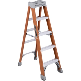 5 ft Louisville FS1505 Fiberglass Step Ladder, Type IA, 300 lb Load Capacity