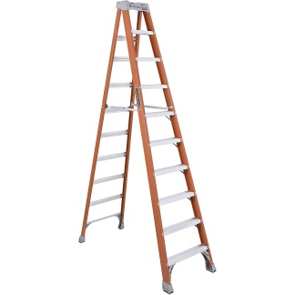 Louisville FS1510 10' Fiberglass Step Ladder, Type 1A 300lb Capacity