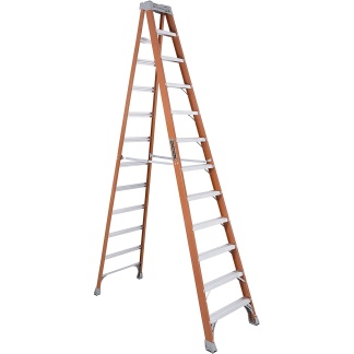 Louisville FS1512 12' Fiberglass Step Ladder, Type 1A 300lb Capacity