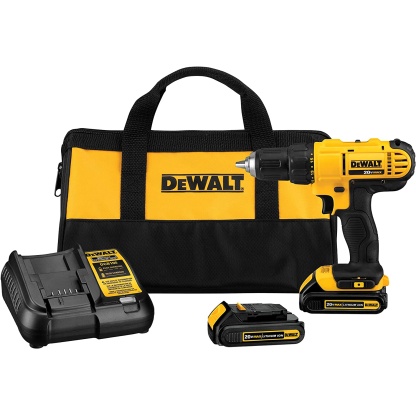 Dewalt Refurbished DCD771C2R Cordless 20V Max Compact 1/2" Drill / Driver Kit