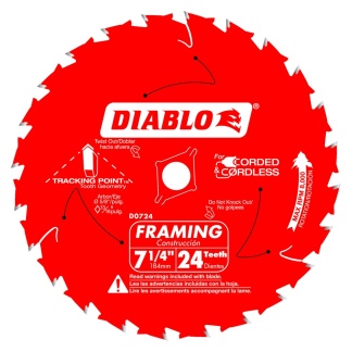 Diablo D0724A 7-1/4 in. x 24 Tooth Framing Saw Blade