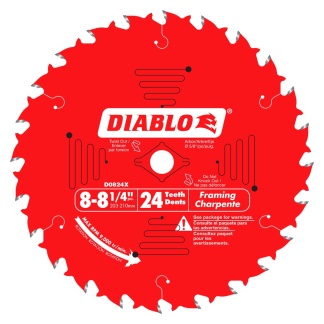 Diablo D0824X 8-1/4 in. x 24 Tooth Framing Saw Blade