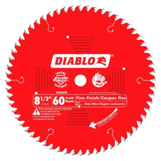 Diablo D0860S 8-1/2 in. x 60 Tooth Fine Finish Saw Blade