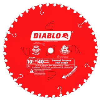 Diablo D1040W 10-1/4 in. x 40 Tooth General Purpose Beam Saw Blade