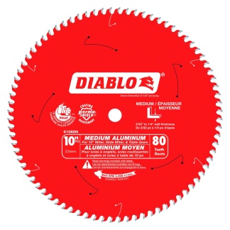 Diablo D1080N 10 in. x 80 Tooth Medium Aluminum Saw Blade