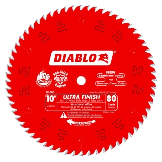 Diablo D1080X 10 in. x 80 Tooth Ultra Finish Saw Blade