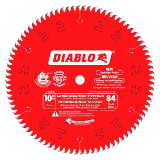 Diablo D1084L 10 in. x 84 Tooth Laminates &amp; Non-Ferrous Metals Saw Blade