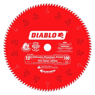 Diablo D12100X 12 in. x 100 Tooth Ultimate Polished Finish Saw Blade