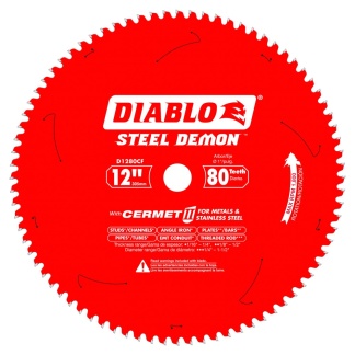 Diablo D1280CF 12 in. x 80 Tooth Steel Demon Cermet II Saw Blade for Metals and Stainless Steel