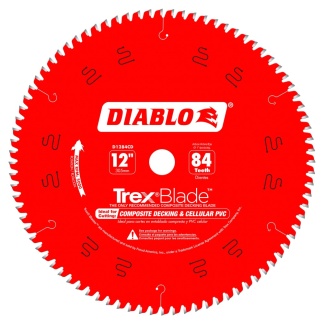 Diablo D1284CDC 12 in. x 84 Tooth Composite Material/Plastics TrexBlade