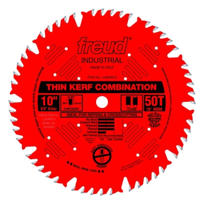 Freud LU83R010 10&quot; Thin Kerf Combination Blade