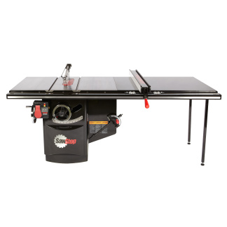 SawStop ICS31230-52 3HP, 1Ph, 230V Industrial Cabinet Saw Kit with 52" Industrial T-Glide Fence System, Rails & Extension Table