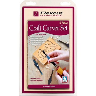 Flexcut SK106 5pc Craft Carver Set with ABS Handle & 4 Interchangeable Blades