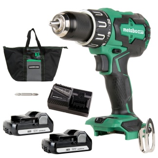 Metabo HPT DS18DBFL2EM 18V Cordless Drill Kit with 2 Batteries and Charger | DS18DBFL2E