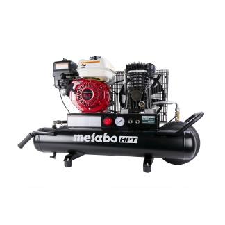 Metabo HPT EC2510EM 5.5 HP Gas Powered, 8 Gallon Wheelbarrow Air Compressor with Control Panel, Oil-lube | EC2510E