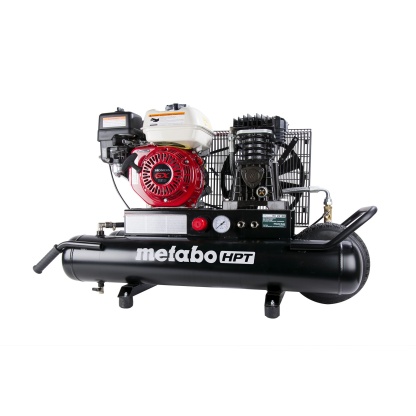 Metabo HPT EC2510EM 5.5 HP Gas Powered, 8 Gallon Wheelbarrow Air Compressor with Control Panel, Oil-lube | EC2510E