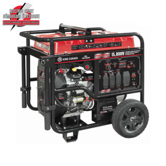 POWER FORCE KCG-15000GE 15,000W Gasoline Generator with Electric Start and Wheel Kit