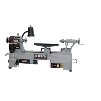 KING INDUSTRIAL KWL-1218VS 1HP 12" x 18" Variable Speed Wood Lathe, 110V 7A