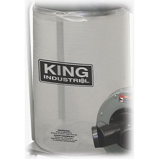 KING INDUSTRIAL KDCB-5 See through plastic bottom dust bag for KC-3105C