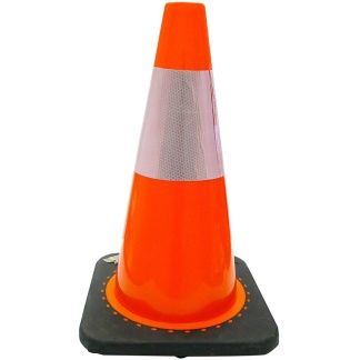 ROK 71012 18" Traffic Cone with Reflective Tape