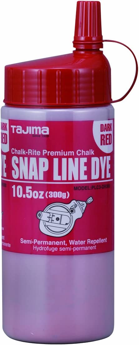Tajima PLC3-DR300 - Snap Line Dye, Dark Red, 300G / 10.5 Oz.