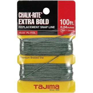 Tajima PL-ITOL 100' Chalk-Rite Replacement Snap Line, Extra Bold Premium Braided Chalk Line