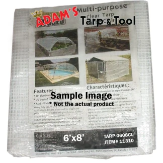 Western Rugged 11310 6'x8' Multi-Purpose 3mil Clear Tarp with 3x3 Weave