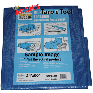Western Rugged 11083 24'x60' All Purpose 4mil Blue Tarp with 8x8 Weave