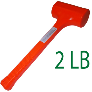 AJ Wholesale CHIHD190 2lb Neon Orange Dead Blow Hammer