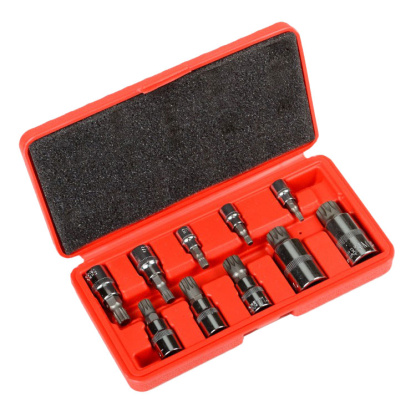 ATE Pro Tools 88188 10pc XZN Triple Square 12-Point Spline Start Bit Set